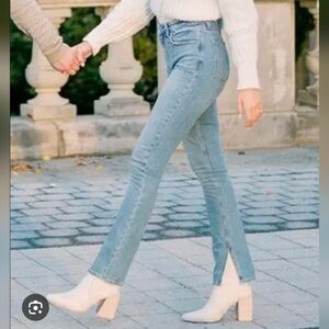 ❤️ ABERCROMBIE & FITCH CURVE LOVE HIGH RISE SKINNY JEANS, SPLIT HEM, 4 (27)